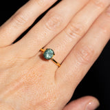 1.56CT FANCY ELONGATED PRECISION CUT CUSHION MONTANA SAPPHIRE, TEAL GREEN, 7.3X6.3X4.6MM