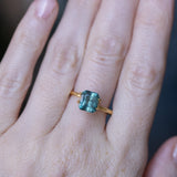 2.46CT RADIANT CUT MONTANA SAPPHIRE, TEAL BLUE GREEN-GREY, 7.71X7.07X5MM, UNTREATED - APPRAISED STONE
