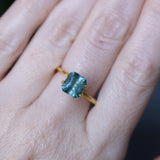 2.46CT RADIANT CUT MONTANA SAPPHIRE, TEAL BLUE GREEN-GREY, 7.71X7.07X5MM, UNTREATED - APPRAISED STONE