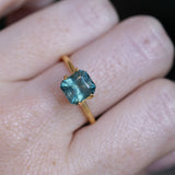 2.46CT RADIANT CUT MONTANA SAPPHIRE, TEAL BLUE GREEN-GREY, 7.71X7.07X5MM, UNTREATED - APPRAISED STONE