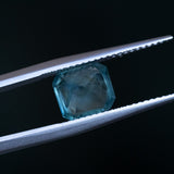 2.46CT RADIANT CUT MONTANA SAPPHIRE, TEAL BLUE GREEN-GREY, 7.71X7.07X5MM, UNTREATED - APPRAISED STONE