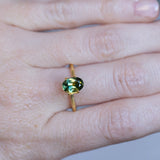 1.53CT OVAL AUSTRALIAN SAPPHIRE, PARTI GREEN BLUE YELLOW, 8.1X5.6X3.74MM