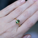 1.53CT OVAL AUSTRALIAN SAPPHIRE, PARTI GREEN BLUE YELLOW, 8.1X5.6X3.74MM