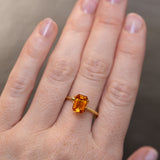 40% OFF 2.20CT EMERALD CUT MADAGASCAR SAPPHIRE, BICOLOR ORANGE AND YELLOW, 8.73X6.19X3.98MM