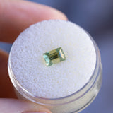 40% OFF 1.50CT BAGUETTE AUSTRALIAN SAPPHIRE, LIGHT YELLOW GREEN, 6.36X4.38X4.79MM