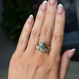 Mixed Shape Natural Diamond Cluster Ring in 18k Yellow Gold