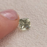 40% OFF 1.24CT SQUARE CUSHION MONTANA SAPPHIRE, LIGHT MINTY GREEN, 6X6X4.14MM