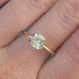 40% OFF 1.24CT SQUARE CUSHION MONTANA SAPPHIRE, LIGHT MINTY GREEN, 6X6X4.14MM