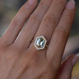 Bezel Set Diamond Halo, Stackable - Setting