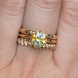 Lotus Six Prong Solitaire, Stackable -Setting