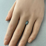 1.52CT ELONGATED CUSHION PRECISION CUT MONTANA SAPPHIRE, GREEN AND SEAFOAM, 8.5X5.5X3.5MM
