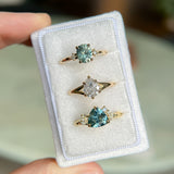 1.18ct Natural Canadian Pear Modern "Antique Cut" Diamond Low Profile Six Prong Split Shank Solitaire in 14k Yellow Gold