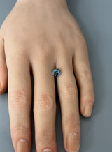 1.50CT ROUND PRECISION CUT MONTANA SAPPHIRE, AQUA-BLUE, 6.8X4.5MM