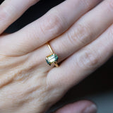 1.11CT ELONGATED "SCISSOR" CUSHION AUSTRALIAN SAPPHIRE, BICOLOR PARTI BLUE YELLOW GREEN, 7.31X4.47X3.53MM