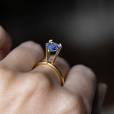 1.75CT EMERALD CUT MADAGASCAR SAPPHIRE, SILKY OPALESCENT PERIWINKLE BLUE, 7.74X6X3.91MM