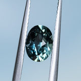 1.32CT OVAL SONGEAN SAPPHIRE, TEAL COLOR SHIFTING TO PURPLE, 7.02X5.10X4.93MM