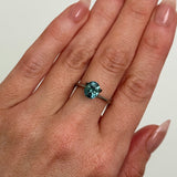 1.98CT OVAL PRECISION CUT MONTANA SAPPHIRE, OCEAN BLUE TEAL, 7.8X6.5MM