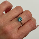 1.98CT OVAL PRECISION CUT MONTANA SAPPHIRE, OCEAN BLUE TEAL, 7.8X6.5MM