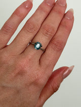 1.94CT ELONGATED CUSHION MONTANA SAPPHIRE, OCEAN BLUE TEAL, 7.62X6.32X4.84MM, UNTREATED