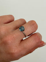 1.94CT ELONGATED CUSHION MONTANA SAPPHIRE, OCEAN BLUE TEAL, 7.62X6.32X4.84MM, UNTREATED