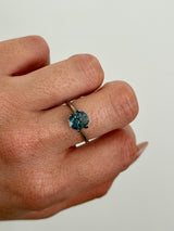 1.94CT ELONGATED CUSHION MONTANA SAPPHIRE, OCEAN BLUE TEAL, 7.62X6.32X4.84MM, UNTREATED