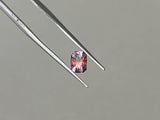 1.00CT FANCY ELONGATED CUSHION MONTANA SAPPHIRE, BI COLOR PINK AND RED, 6.8X5.2MM