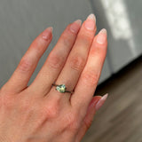 1.25CT TRILLION MONTANA SAPPHIRE, BRIGHT SPRING GREEN WITH YELLOW, 6.8MM