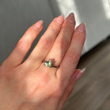 1.25CT TRILLION MONTANA SAPPHIRE, BRIGHT SPRING GREEN WITH YELLOW, 6.8MM