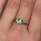 1.25CT TRILLION MONTANA SAPPHIRE, BRIGHT SPRING GREEN WITH YELLOW, 6.8MM