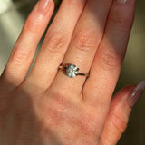 1.67CT OVAL MONTANA SAPPHIRE, PARTI LIGHT BLUE YELLOW, 7.3X6.1MM