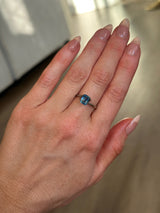 2.03CT EMERALD CUT MONTANA SAPPHIRE, BI-COLOR PARTI ROYAL BLUE WHITE, 6.90X5.68X4.73MM