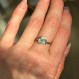 2.10CT TRILLION MALAWI SAPPHIRE, SEAFOAM GREEN-GREY, 8.4X6.6MM, UNTREATED