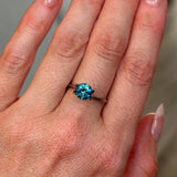 1.44CT ROUND PRECISION CUT MONTANA SAPPHIRE, BLUE, 6.85X4.40MM