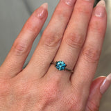 1.44CT ROUND PRECISION CUT MONTANA SAPPHIRE, BLUE, 6.85X4.40MM