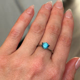 1.44CT ROUND PRECISION CUT MONTANA SAPPHIRE, BLUE, 6.85X4.40MM