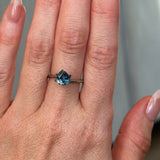 1.36CT PEAR MONTANA SAPPHIRE, PARTI BLUE WHITE, 7.76X6.42X3.89MM, UNTREATED