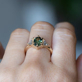 1.77ct Elongated Hexagon and Trillion Salt and Pepper Diamond Low Profile Ring in 14k Yellow Gold