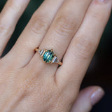 1.77ct Elongated Hexagon and Trillion Salt and Pepper Diamond Low Profile Ring in 14k Yellow Gold