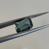 4.09CT ELONGATED CUSHION MADAGASCAR SAPPHIRE, MEDIUM TEAL GREEN, 10.28X8.09X5.01MM - APPRAISED STONE
