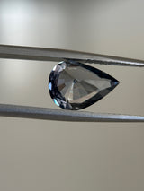 3.17CT MADAGASCAR PEAR SAPPHIRE, COLOR SHIFTING GREY TEAL TO GREY PURPLE, 11.08X7.89X5.32MM, UNTREATED