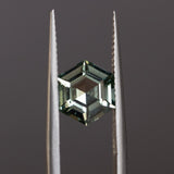 2.10CT HEXAGON MADAGASCAR SAPPHIRE, MINTY GREEN BLUE, 8.4X7X4MM