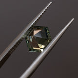 2.10CT HEXAGON MADAGASCAR SAPPHIRE, MINTY GREEN BLUE, 8.4X7X4MM