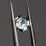 2.10CT HEXAGON MADAGASCAR SAPPHIRE, MINTY GREEN BLUE, 8.4X7X4MM