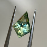 2.53CT MADAGASCAR KITE SAPPHIRE, PARTI GREEN BLUE YELLOW, 11.5X8.1X5.4MM, EARLY ACCESS