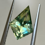 2.53CT MADAGASCAR KITE SAPPHIRE, PARTI GREEN BLUE YELLOW, 11.5X8.1X5.4MM, EARLY ACCESS