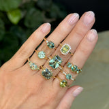 4.47ct Color Shifting Elongated Cushion Cup Sapphire Scallop Cup East-West Solitaire in 18k Yellow Gold