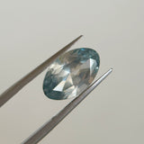 3.29CT MOVAL MONTANA SAPPHIRE, BICOLOR AQUA BLUE-GREEN AND WHITE, 11.81X7.32X4.95MM, UNTREATED