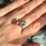 3.29CT MOVAL MONTANA SAPPHIRE, BICOLOR AQUA BLUE-GREEN AND WHITE, 11.81X7.32X4.95MM, UNTREATED