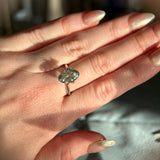 3.29CT MOVAL MONTANA SAPPHIRE, BICOLOR AQUA BLUE-GREEN AND WHITE, 11.81X7.32X4.95MM, UNTREATED