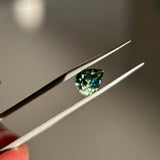 1.79CT MADAGASCAR PEAR SAPPHIRE, PARTI GREEN BLUE YELLOW, 7.69X6.33X5MM, UNTREATED